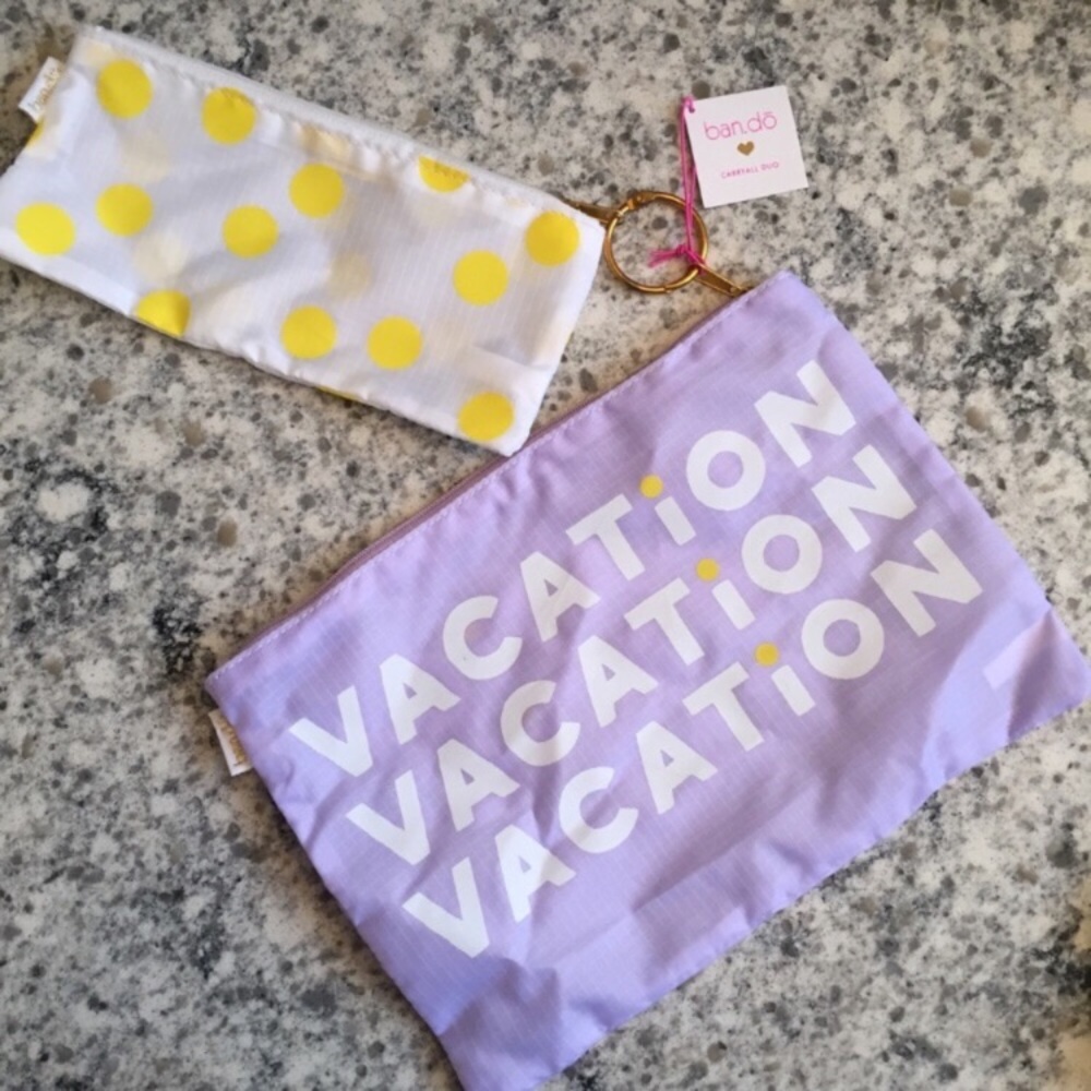 Ban.do makeup travel vacation pouches